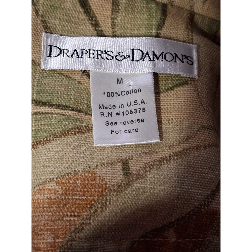 Drapers & Damons Tropical Beige/green Blazer 100% Cotton Medium - Picture 8 of 11